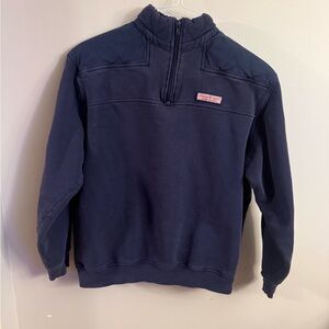 Vineyard Vines Navy Quarter Zip Pullover Sweatshirt Women’s Small Cotton Preppy